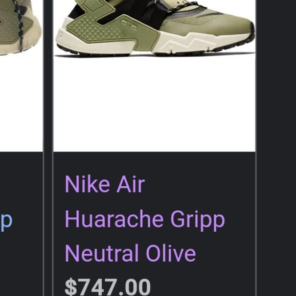 Nike Air Huarache GrippNeutral sneakers athletic shoes 8 9.5 main image 9